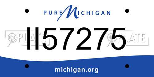 II57275 Michigan License Plate