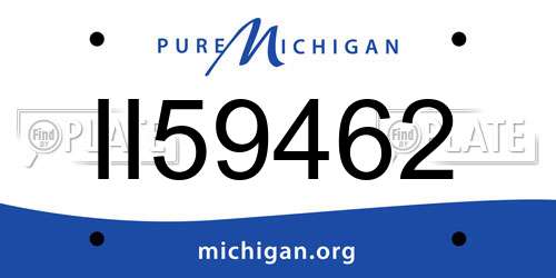 II59462 Michigan License Plate