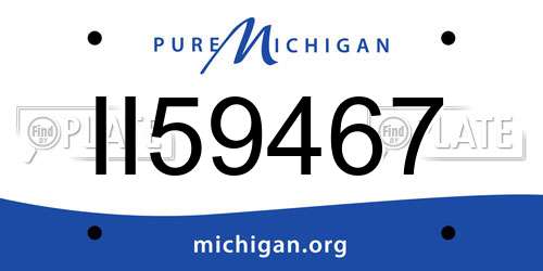 II59467 Michigan License Plate