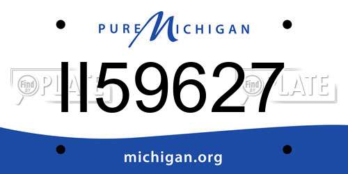 II59627 Michigan License Plate