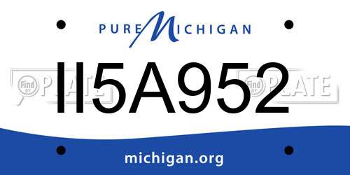 II5A952 Michigan License Plate