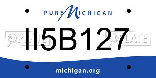 II5B127 Michigan License Plate