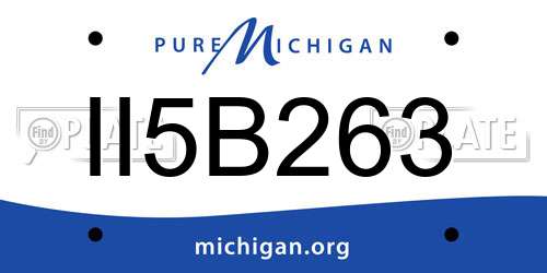 II5B263 Michigan License Plate