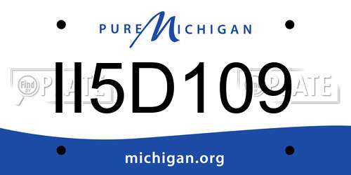 II5D109 Michigan License Plate