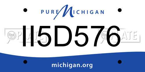 II5D576 Michigan License Plate