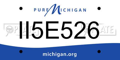 II5E526 Michigan License Plate
