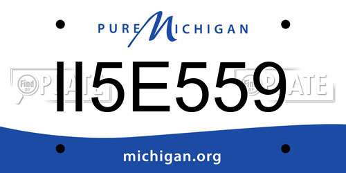 II5E559 Michigan License Plate