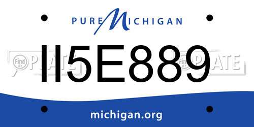 II5E889 Michigan License Plate