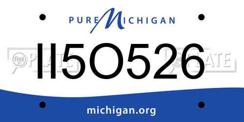 II5O526 Michigan License Plate