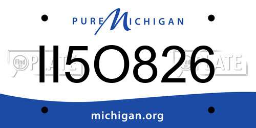 II5O826 Michigan License Plate
