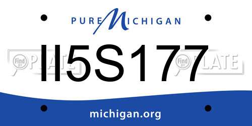 II5S177 Michigan License Plate