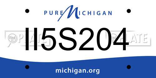 II5S204 Michigan License Plate