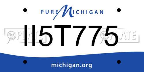 II5T775 Michigan License Plate