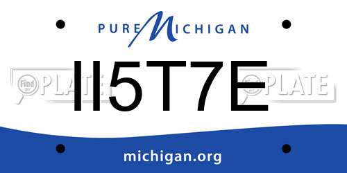 II5T7E Michigan License Plate