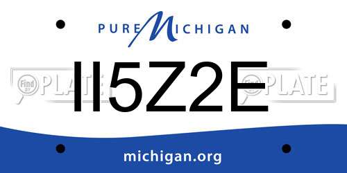 II5Z2E Michigan License Plate