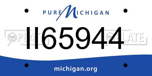 II65944 Michigan License Plate