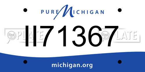 II71367 Michigan License Plate