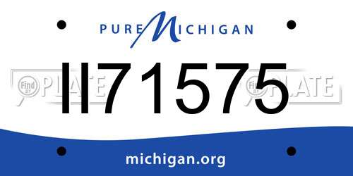 II71575 Michigan License Plate
