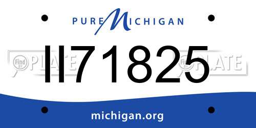 II71825 Michigan License Plate