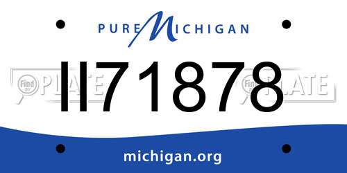 II71878 Michigan License Plate