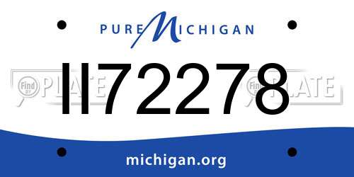 II72278 Michigan License Plate