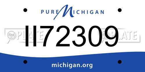 II72309 Michigan License Plate