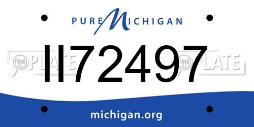 II72497 Michigan License Plate