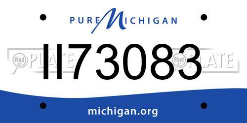 II73083 Michigan License Plate