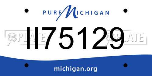 II75129 Michigan License Plate