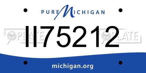 II75212 Michigan License Plate