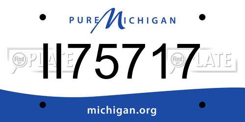 II75717 Michigan License Plate