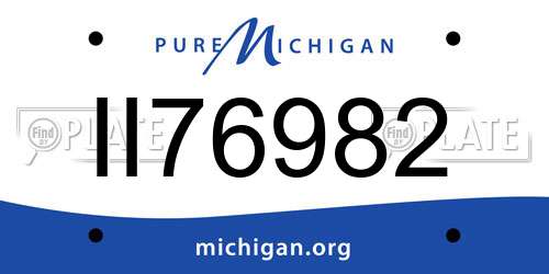 II76982 Michigan License Plate