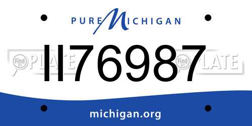 II76987 Michigan License Plate