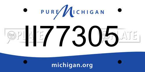 II77305 Michigan License Plate