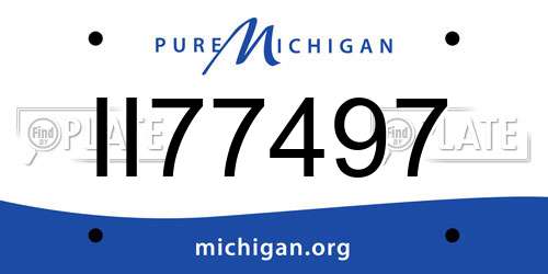 II77497 Michigan License Plate