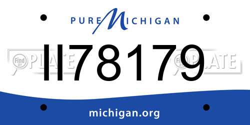 II78179 Michigan License Plate
