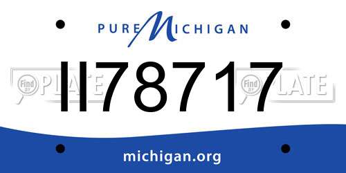 II78717 Michigan License Plate