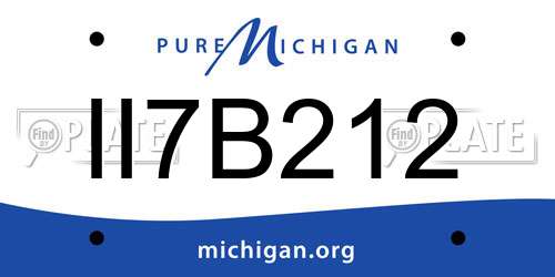 II7B212 Michigan License Plate