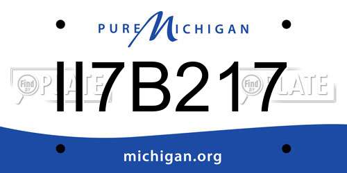 II7B217 Michigan License Plate