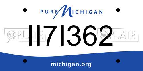 II7I362 Michigan License Plate