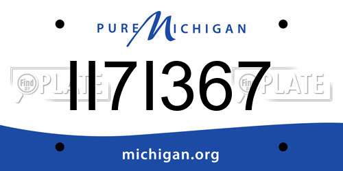 II7I367 Michigan License Plate