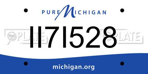 II7I528 Michigan License Plate