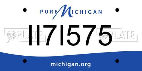 II7I575 Michigan License Plate