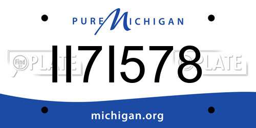 II7I578 Michigan License Plate