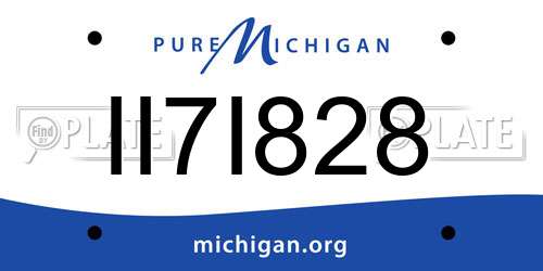 II7I828 Michigan License Plate