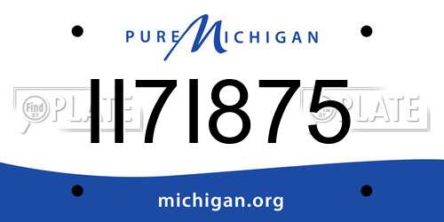 II7I875 Michigan License Plate
