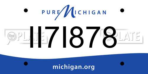 II7I878 Michigan License Plate