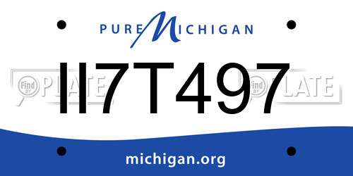II7T497 Michigan License Plate
