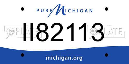 II82113 Michigan License Plate