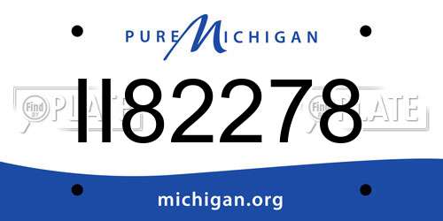 II82278 Michigan License Plate
